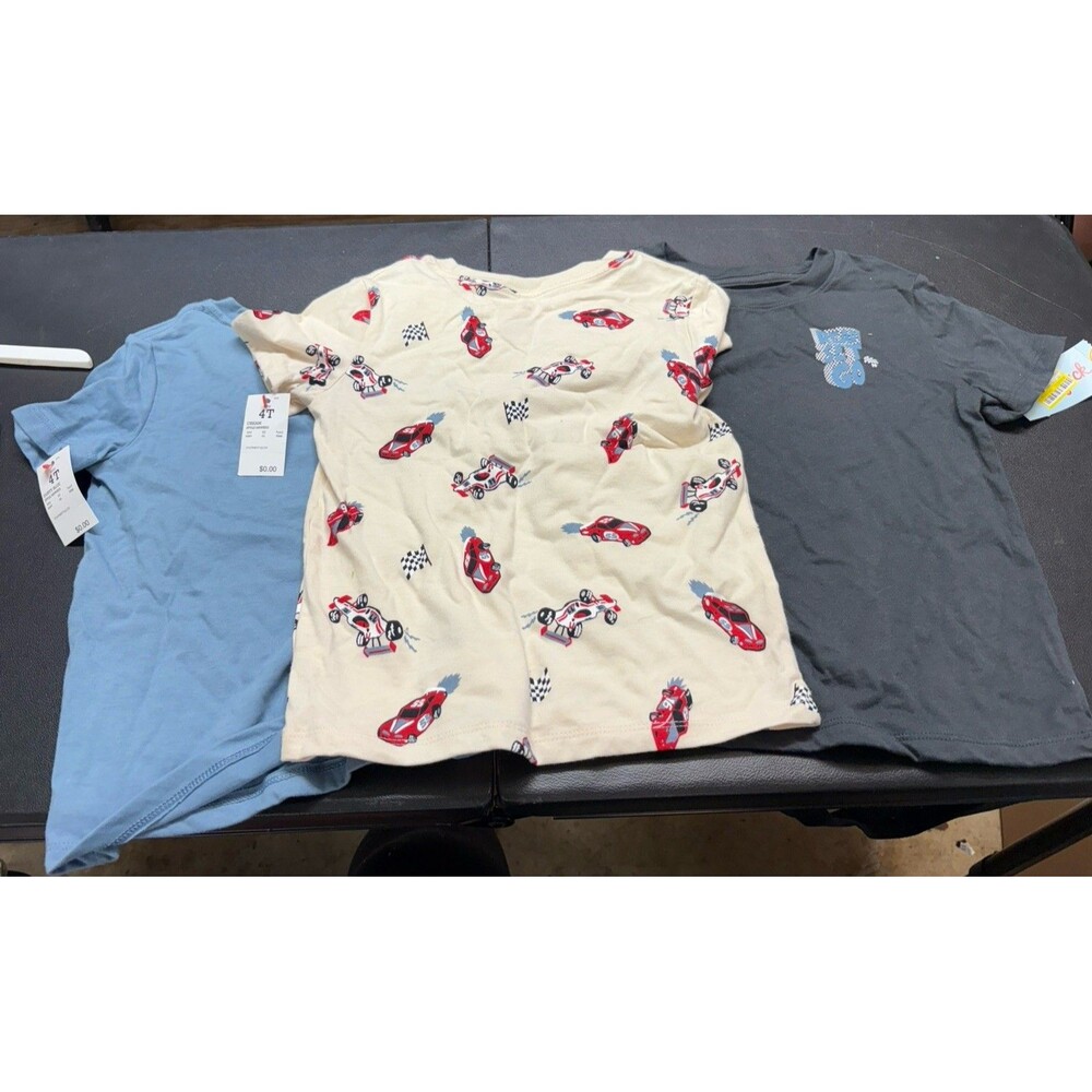 3 Boy’s t-shirts Race Car Theme Size 4T - NWT